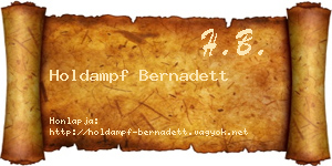 Holdampf Bernadett névjegykártya