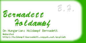 bernadett holdampf business card